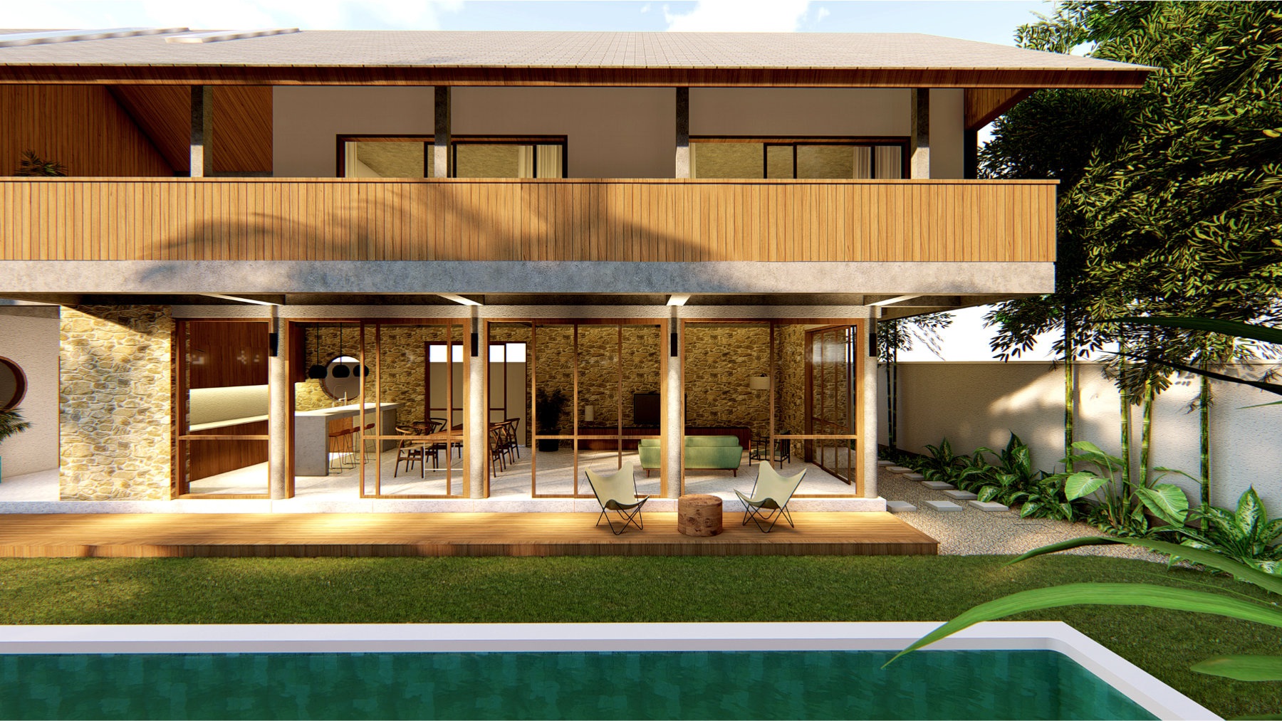 Design Assembly - Cepaka Villa - Bali Architect - Interior Design - Bali Villa - Wooden Facade