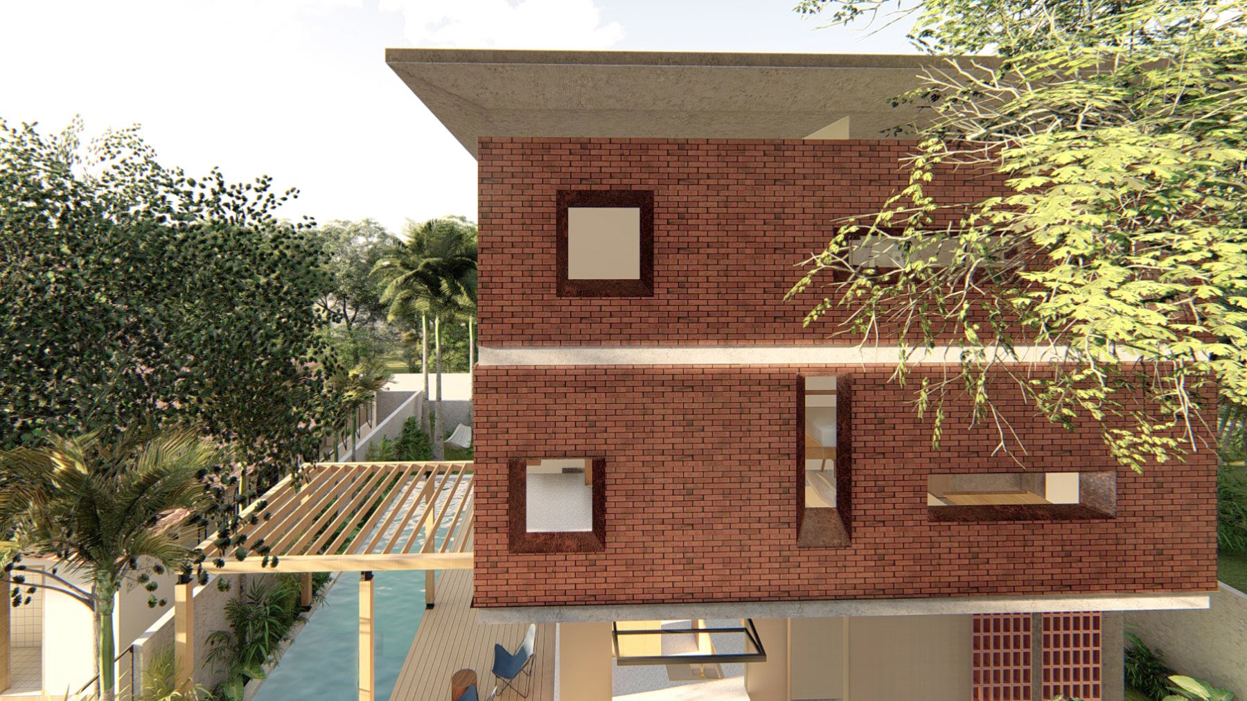 Design Assembly - Kedungu Home - Bali Architect - Interior Design - Bali Villa - Building Facade Bricks