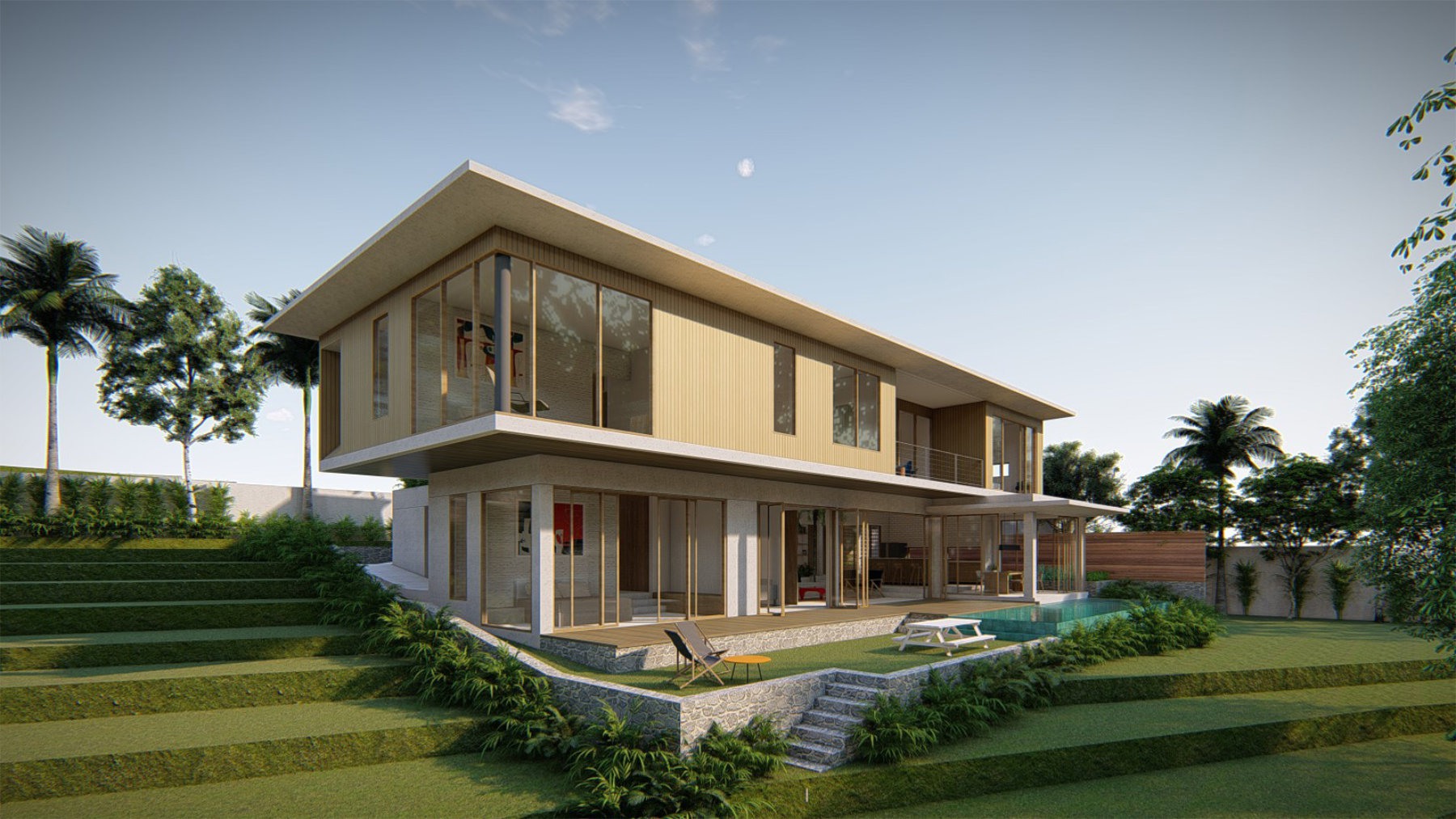 Design Assembly - Tumbak Bayuh House - Bali Architect - Interior Design - Bali Villa - Building Facade