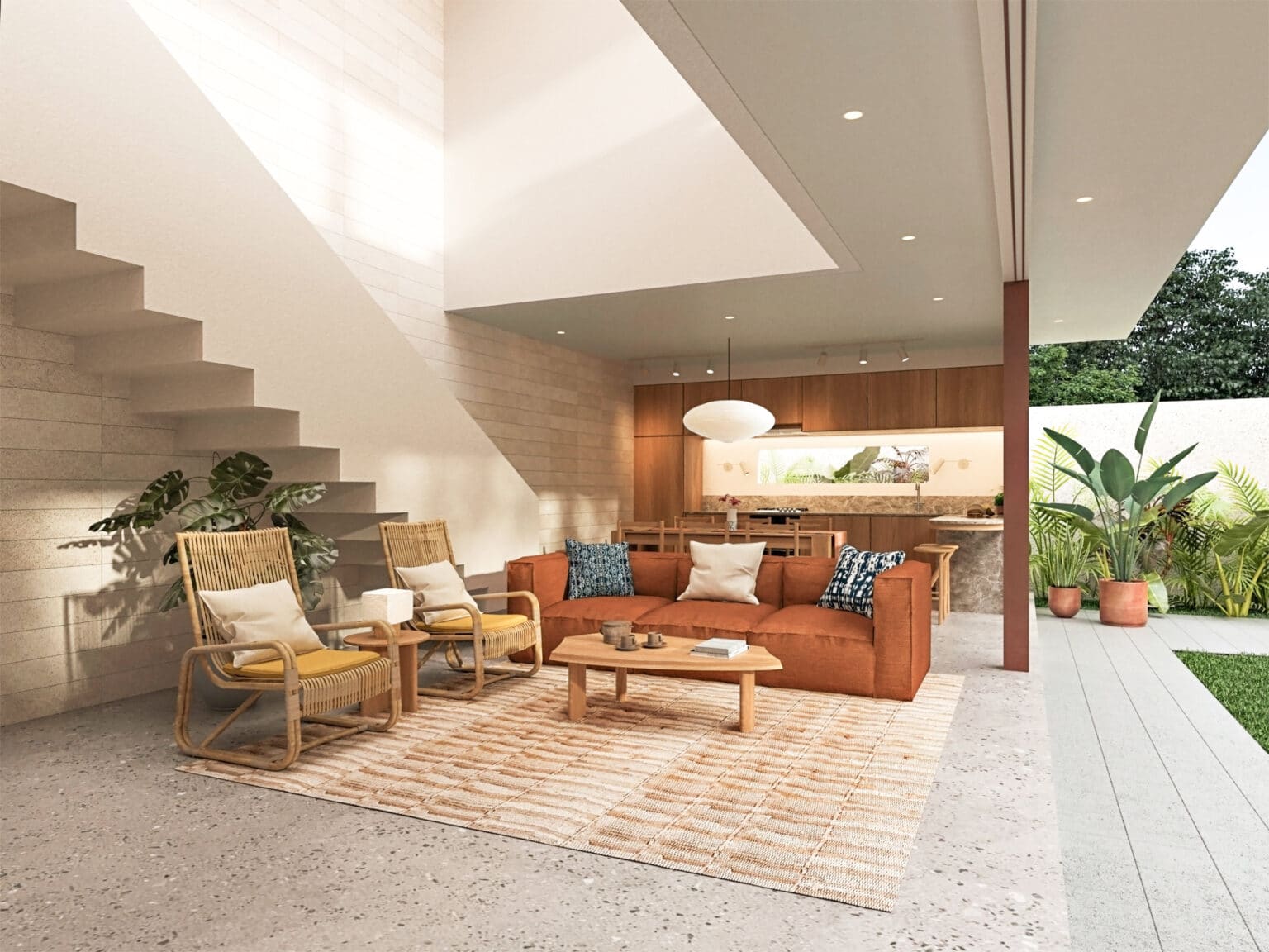 Design Assembly - Suku House - Bali Architect - Interior Design - Bali Villa - Wooden Facade - Living Room