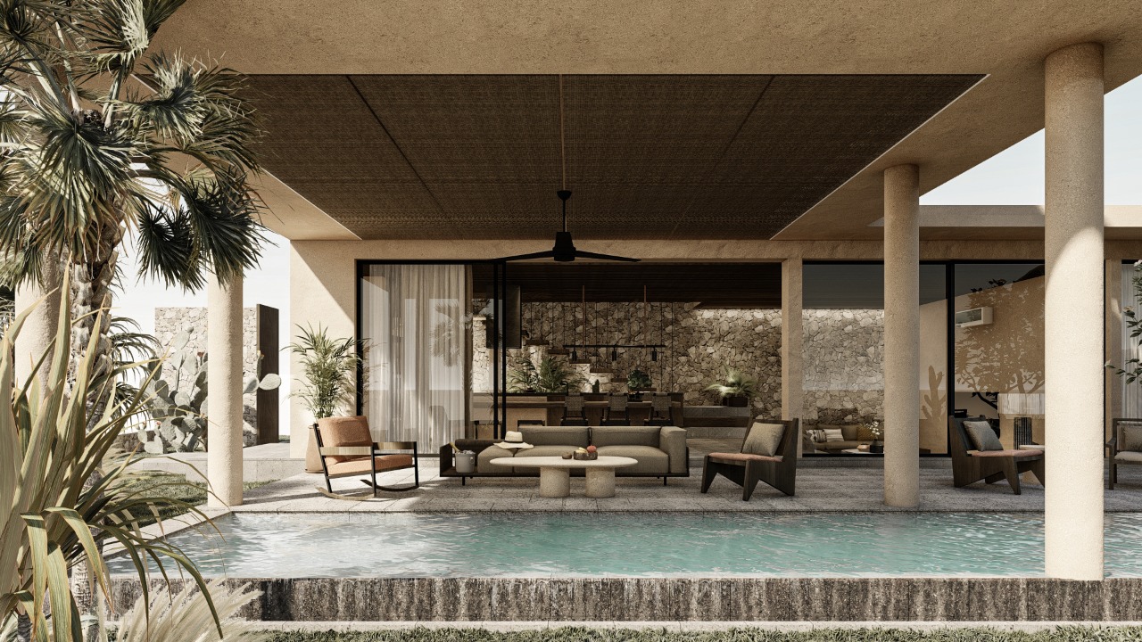 Design Assembly - Lombok Villas - Bali Architect - Interior Design - Lombok Villa - Outside Living Room - Swimming Pool