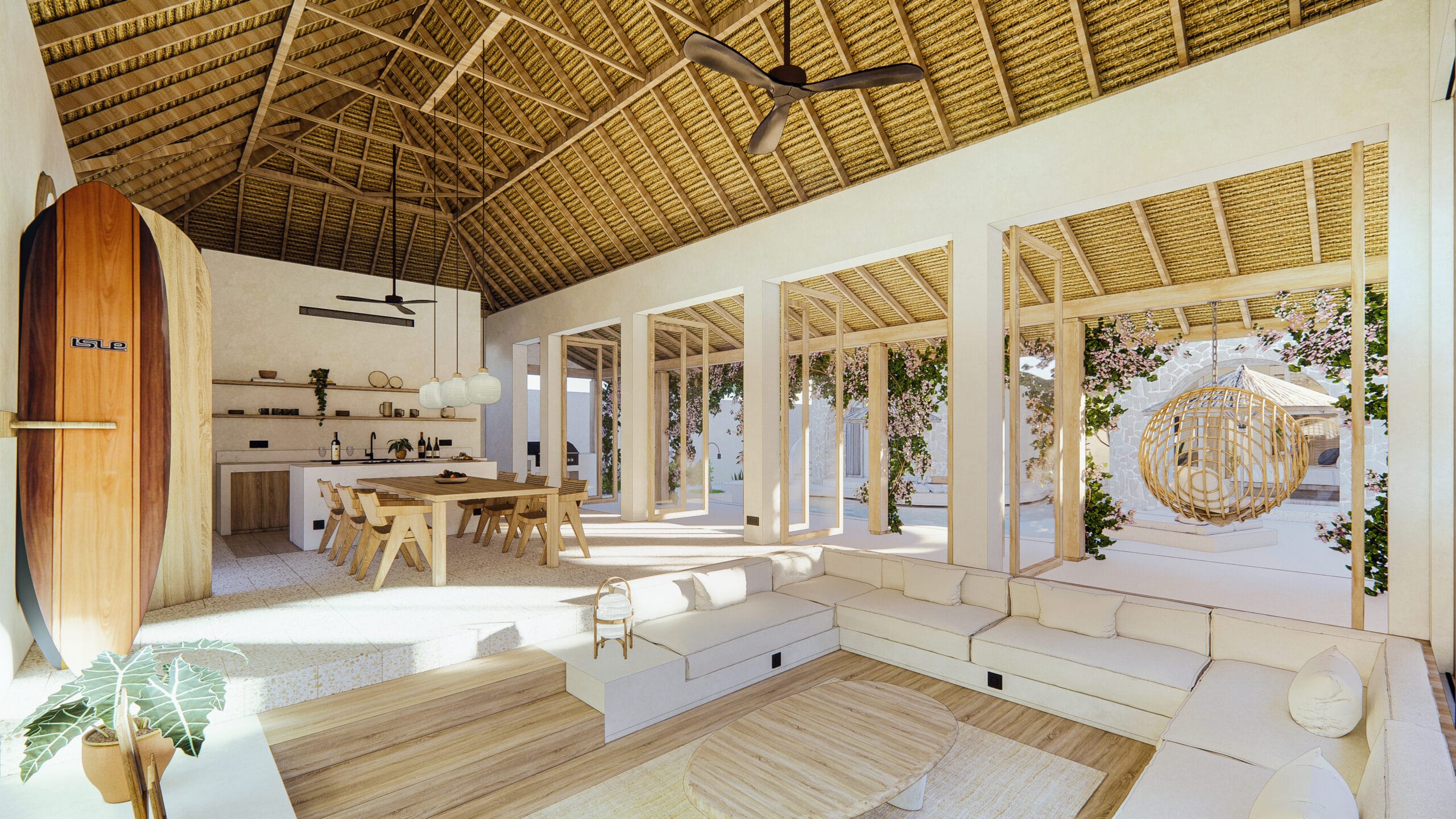Design Assembly - Michael Utomo Villa - Bali Architect - Interior Design - Bali Villa - Kitchen - Dining Room - Living Room