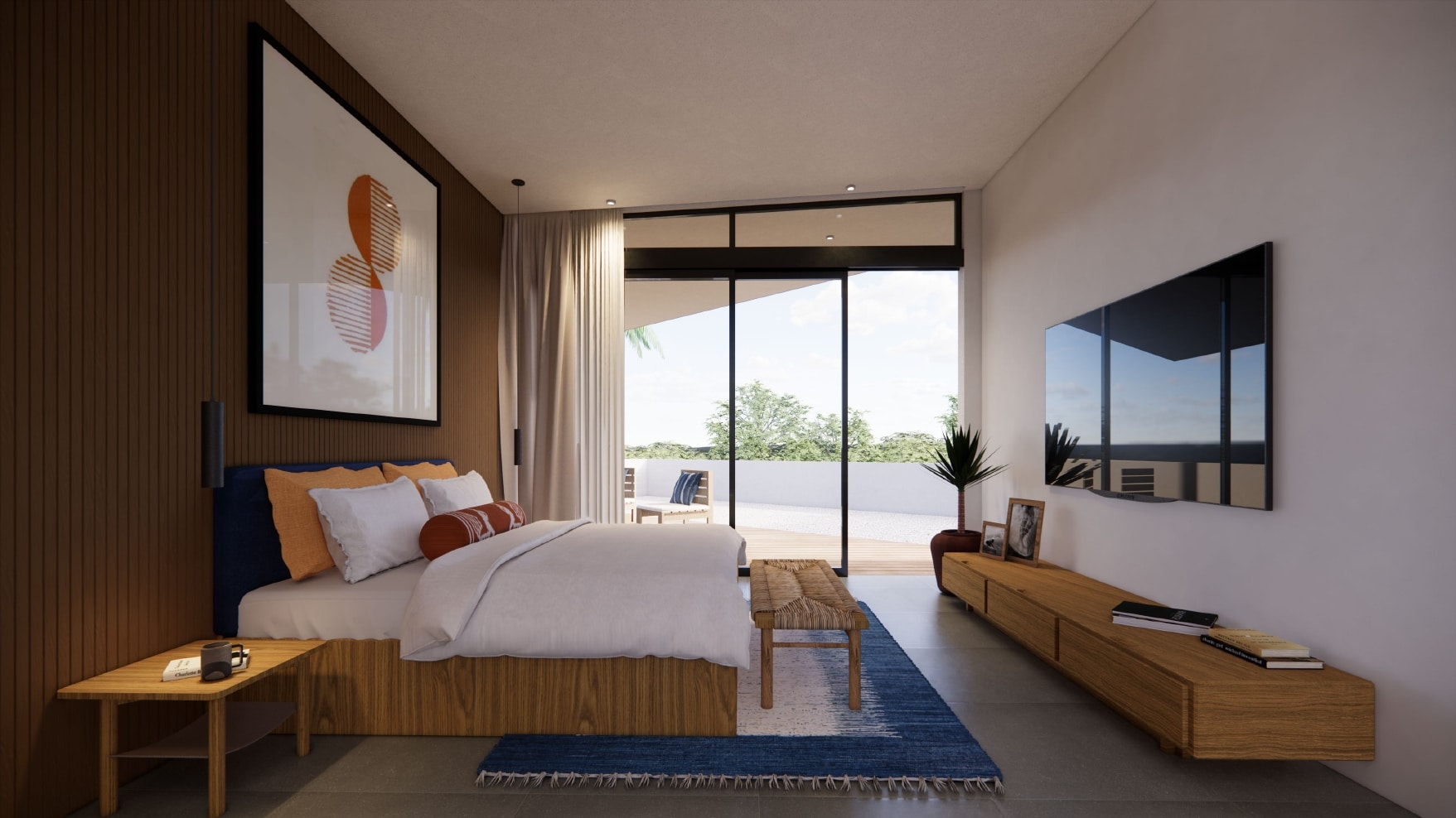 Design Assembly - Anyar 5 Villa - Bali Architect - Interior Design - Bali Villa - Bedroom - Terrace - Wooden Facade