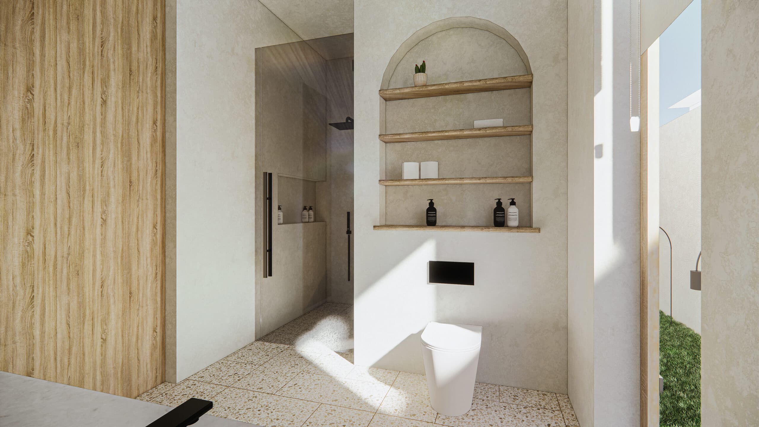Design Assembly - Michael Utomo Villa - Bali Architect - Interior Design - Bali Villa - Bathroom - Toilet - Wall Facade - Wooden Facade