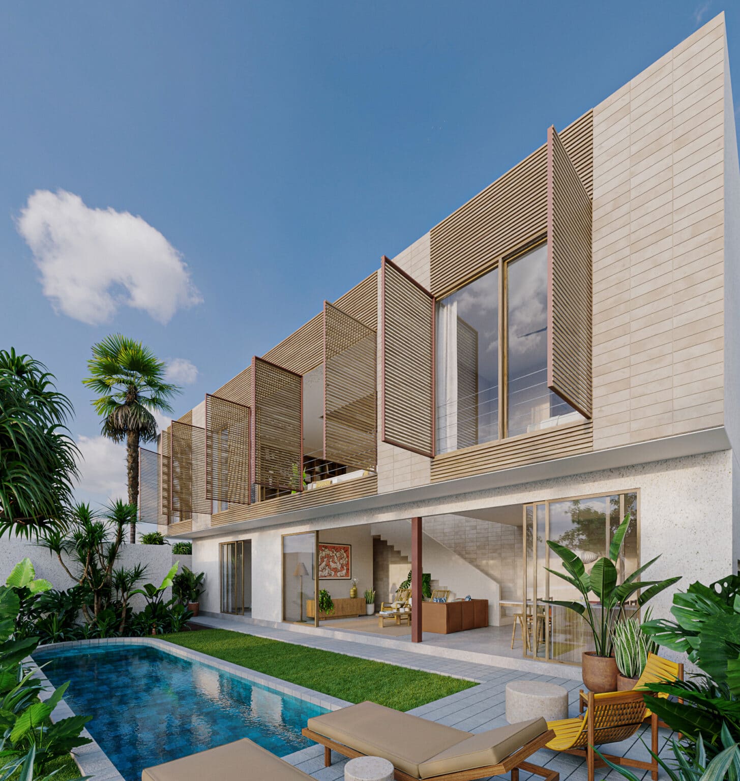 Design Assembly - Suku House - Bali Architect - Interior Design - Bali Villa - Swimming Pool - Wooden Facade - Building Facade