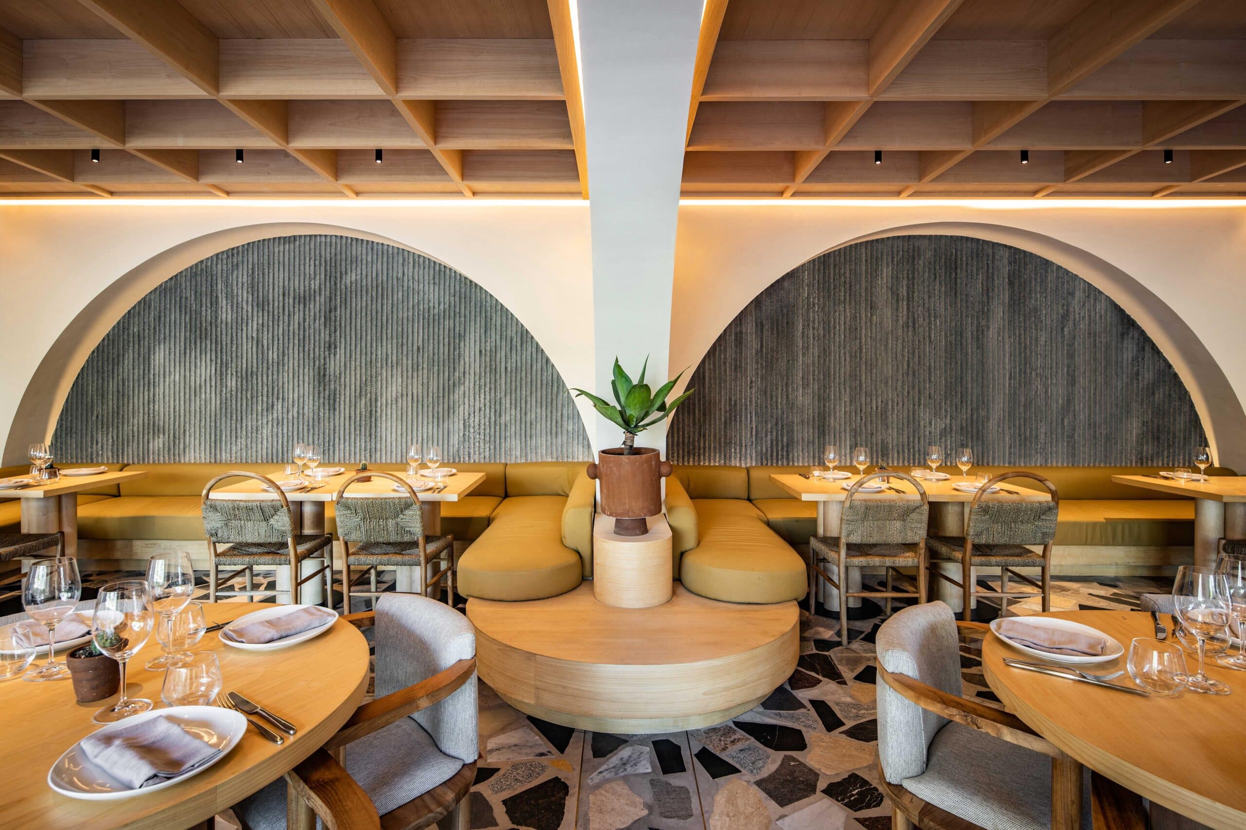 Restaurant Design - Luma Bali - Interior Design - Architecture - Architect Bali - Banquette