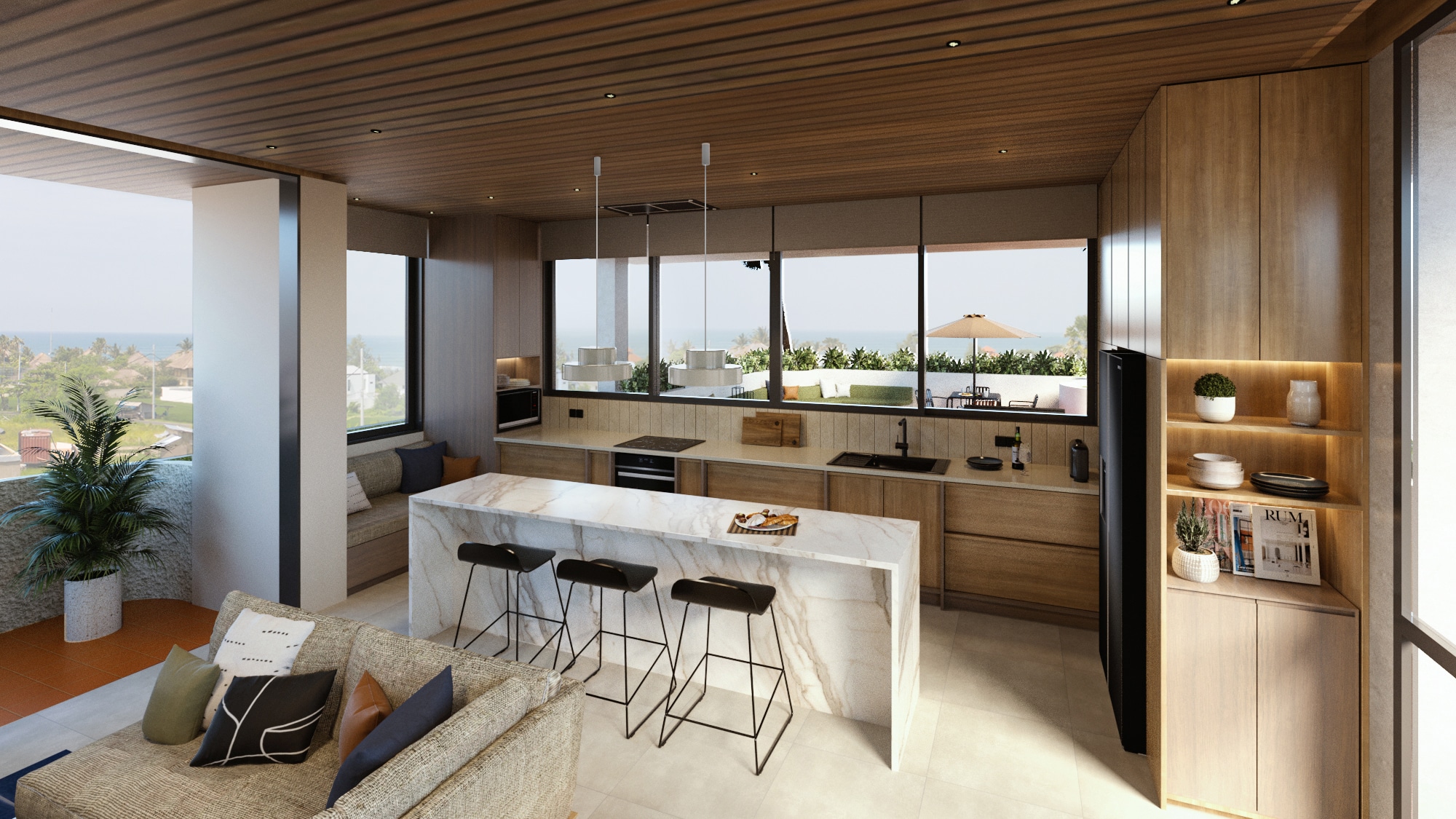 Design Assembly - Pantai Lima Heights - Bali Architect - Interior Design - Bali Villa - Penthouse Kitchen