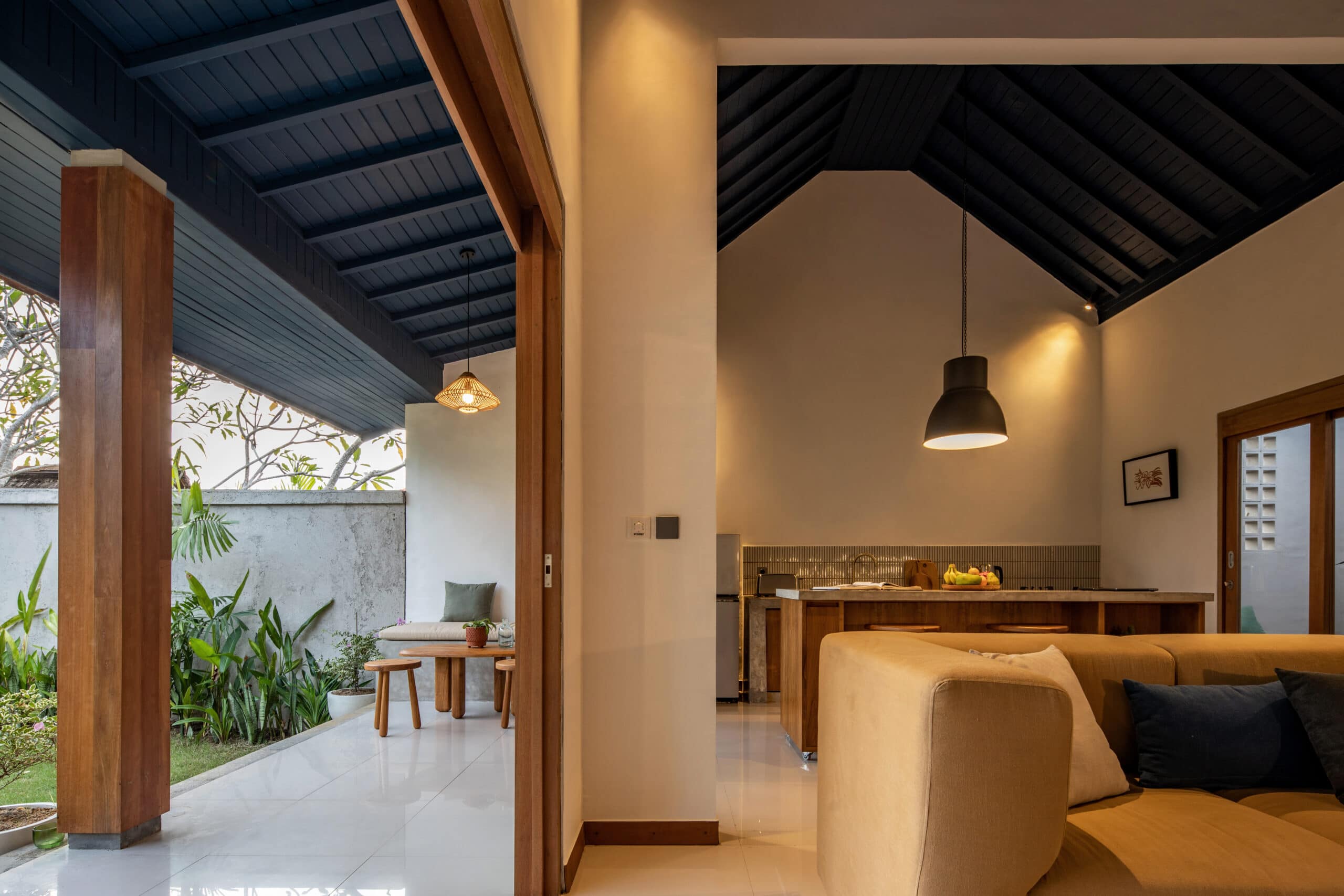 Design Assembly - Palm Studio - Bali Architect - Interior Design - Bali Villa - Living Room - Wooden Facade